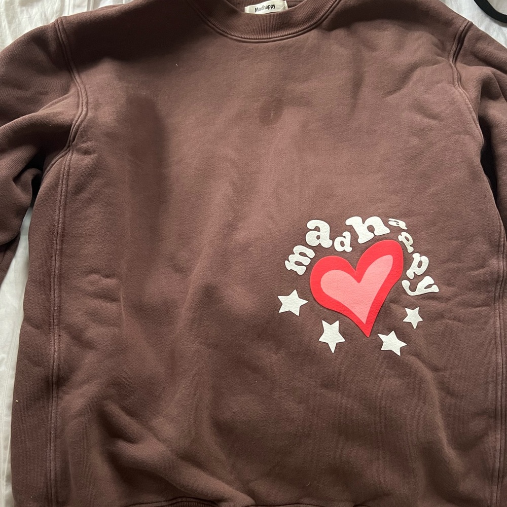 Madhappy Brown Sweatshirt with Heart Design